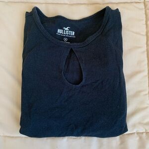 Hollister Black Keyhole Crop Top